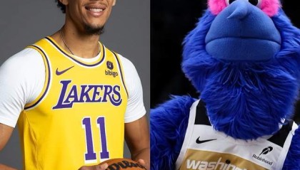 mksport-活久见！湖人中锋海斯因推搡奇才吉祥物 被NBA无薪禁赛一场